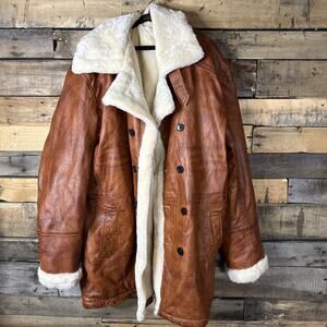 Tan Sherpa Winter Coat XL(?) See Description
